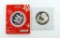 2 Silver Coca-Cola Coins: Fiji 2019 $1 Holiday .999 Fine Silver & “Always Santa's Favorite” Sterling