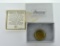 Jeweled French 20 Centimes Coin Pin with Presentation Box