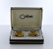 Pair of Vintage Colibri Banded Cigar Cufflinks in Original Presentation Case
