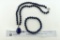 Lapis Lazuli 8 mm Bead 17” Necklace with Lapis Pendant and Stretch Lapis Bead Bangle Bracelet