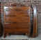 Antique Late 19th C. Oak Full Bed with Rails & Slats