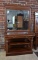 Antique Mid 19th C. Hand Made Greek Revival Walnut Server with Mirror
