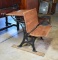 Antique Early 20th  C. Tilt-Seat Hardwood & Cast Iron Student School Desk