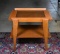Vintage Teak Mid-Century Danish Modern Bedside Table with Inlaid Glass Top