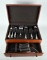 Set Towle “Beaded Antique” 18/8 Stainless Steel Flatware, 8 Placesettings (45 Pcs.) w/ Storage Case