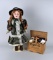 Franklin Mint Heirloom Doll Ltd. Ed. Coca-Cola Co. “Elise” w/ Toy Box & Toys Accessories