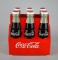 Coca-Cola Brand Gibson Ceramic Cookie Jar w/ Bottles in Carton Shape