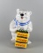 Coca-Cola Brand Gibson Ceramic Cookie Jar w/ Delivery Polar Bear Shape