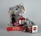 Vintage Coca-Cola Brand Plush Elephants in Swim Trunks Holding Coke Bottles