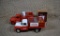 Two Ertl Die-Cast Replica 1957 Stake Trucks & Pop Machine w/ Hand Cart Set