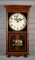 Contemporary “Enjoy Coca-Cola” Battery Electric Drive Wall Clock, Oak Case