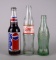 Three Vintage Coca-Cola or Pepsi Cola Soda Bottles