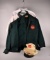 Lot of Vintage Worn Coca-Cola Uniform Pieces: Two Jackets, Two Shirts, Two Hats/Caps