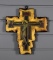 Vintage Hanging Greek Crucifix Icon On Wood