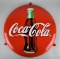 Contemporary Round Coca-Cola Hanging Metal Advertising 16” Button Sign
