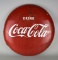 Vintage Coca-Cola Advertising 24” Red Button Sign