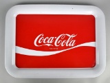 Vintage Coca-Cola Advertising 17.5” Red & White Metal Serving Tray