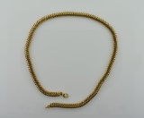 14K Gold 18” Serpentine Princess Necklace