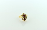10K Gold and Garnet Ring, Size 7.25