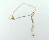 14K Gold 18” S-Link Chain with 14K Gold and 0.50 Carat Diamond Pendant