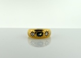 18K Gold, Alexandrite and Diamond Ring, Size 10