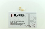 14K Gold and Pearl Earrings