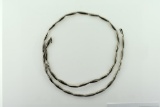 Sterling Silver Elongated Bead 26” Necklace