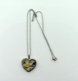 “I Love You Forever” Elephant Motif Stainless Steel Pendant on 20” Chain Necklace