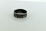 Half US Dollar Coin Silver “Liberty” & “In God We Trust” Coin Ring, Size 13.25