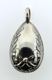 Vintage Silver Plate Bell Pendant