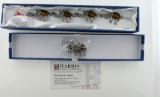 Silver & Tiger Eye Elephant Train Link Bracelet & Matching Earrings in Gift Box