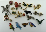 Lot of Vintage Animal & Insect Motif Costume Jewelry