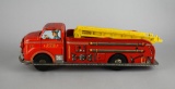 Vintage 1950s Marx Toys Tin Litho & Pressed Steel VFD Fire Truck