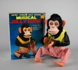 Vintage CK Battery Operated “Musical Jolly Chimp” Toy No. 4910 in Original Pictorial Box