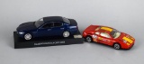 Two Metal Car Scale Models: Maserati Quattroporte 2003 AA8051CP & Bburago Ferrari 348tb (1/43)