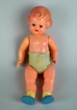 Vintage 9” Plastic Bambola Baby Doll, Italy