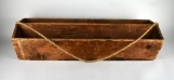 Old Pine Tool Tote with Rope Handle, Hopedale Mfg. Co., Mass.