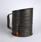 Vintage Bromwell's Measuring Sifter w/ Red Wood Knob, USA