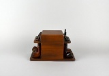 Decatur Industries Inc. Walnut Wood Pipe Stand/Humidor & Six Tobacco Pipes
