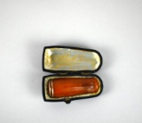 Vintage G&A Sorelle Stiassi Amber Pipe Stem in Leather Dressed Case Bologna, Italy