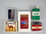 Lot Five Vintage Advertising Lighters: Camel, Winston, & Salem