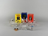 Lot of Walt Disney / Fanta Collector Pieces: 3 Glasses, 3 Bowls, Mini Bottle, & Mickey Mouse Pin