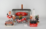 Lot of Coca-Cola Themed Figures w/ Metal Coca-Cola Advertising Tray