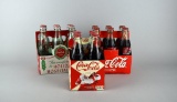 Lot of 3 Commemorative Coca-Cola Cartons w/ Bottle & Caps