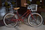 Vintage Red Flying O “Freedom Cruiser” 26” Bicycle with Basket