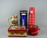 Lot of Five Adverting Themed Pieces: Snickers, Tootsie Roll, Campbell's, Budweiser, & Stroh's