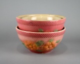 Vintage Lot of Four Hull “Sunglow” Mixing Bowls