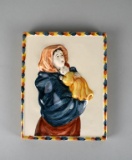 Imolarte Ceramic Mother with Child Hanging Wall Plaque, Italy