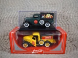 Two Solido Ford V8 Die-Cast “Coca-Cola” Delivery Pick-up Trucks 1:19 Scale, France