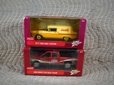 Two Johnny Lightning Series Coca-Cola Die-Cast: 1957 Ford Panel Delivery / 2003 Dodge Ram Pickup